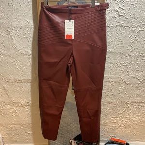 Zara faux leather high rise leggings